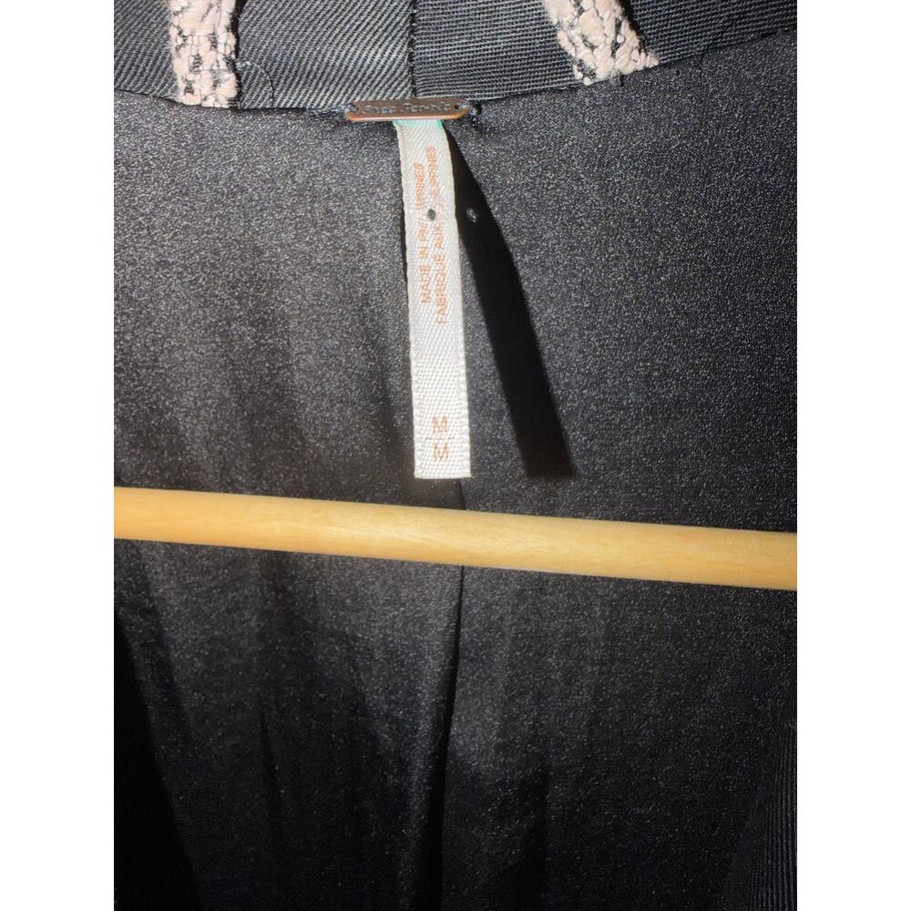 Free People Modern Femme Blazer Jacket Snake Animal Print Plunge Textured Medium - Picture 5 of 9